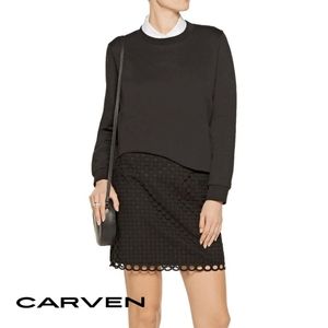 Carven Paris broderie anglaise mini skirt US 4